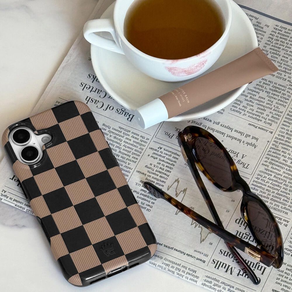 Velvet Caviar MagSafe Case For Apple iPhone 17 in Mocha Vibe Checkered, , large