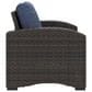 Ashley Windglow Patio Lounge Chair in Brown, , large