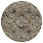 Dalyn Rug Company Silk Road Pewter, Gray, Ivory, Paprika, Sage and Gold 8" Round Area Rug, , large