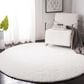 Safavieh August Shag AUG900A 6"7" Round White Area Rug, , large