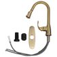 MS International AcquaLuxe Curved Pull-Down Sprayer Kitchen Sink Faucet in Gold, , large