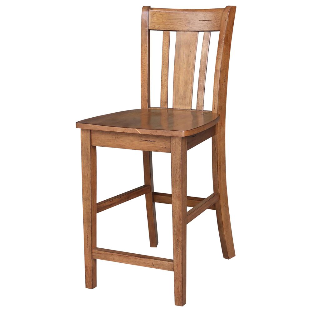 International Concepts San Remo 24" Counter Stool in Distressed Oak, , large