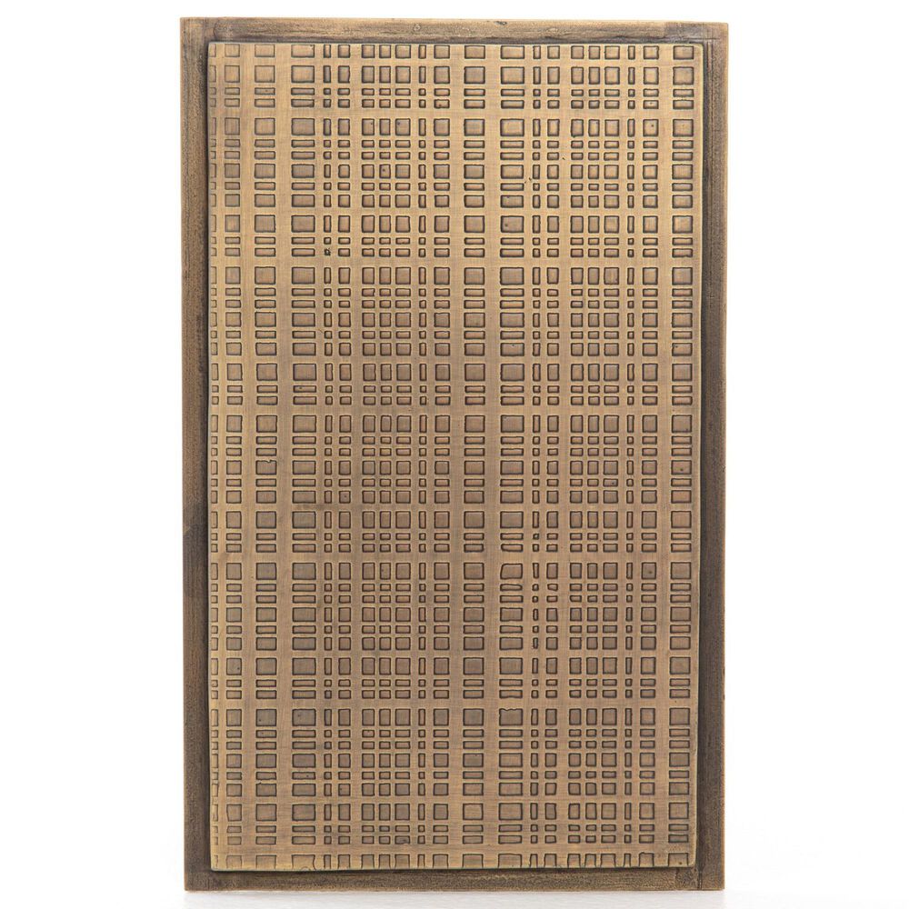 Four Hands Acid Etch C Table in Acid Etched Aged Brass, , large
