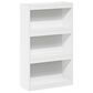 HOMLUX Enhanced Home 3-Tier Adjustable Shelf Bookcase in White, , large