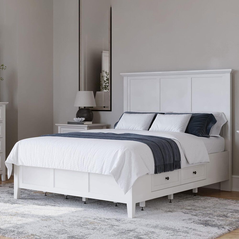 Urban Home Grace Eastern King Storage Bed in Snowfall White, , large