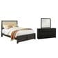 Tiddal Home Warrior 3-Piece Queen Bedroom Set in Black, , large