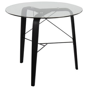 Lumisource Trilogy Dinette Table in Black and Clear - Table Only, , large