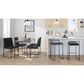 LumiSource Fuji Stackable Counter Stool with Black Faux Leather Cushion in Black (Set of 2), , large
