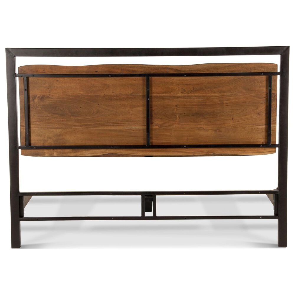 Home Trends &amp; Design Aspen Platform King Bed in Walnut Brown and Antique Zinc, , large