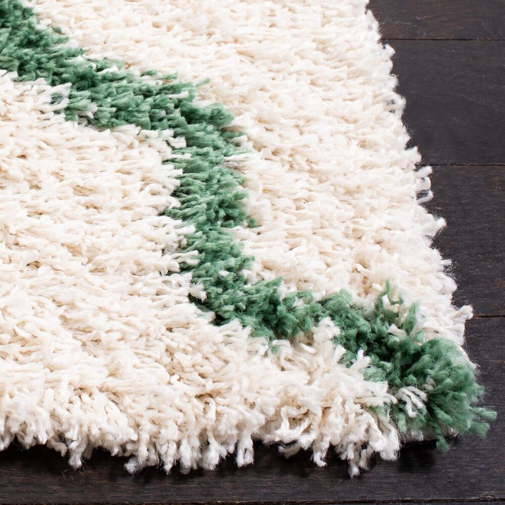 Safavieh Venus Shag 4&#39; x 6&#39; Ivory and Green Area Rug, , large