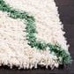 Safavieh Venus Shag 4" x 6" Ivory and Green Area Rug, , large