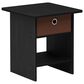 HOMLUX 1-Drawer Modern Nightstand with Open Shelf in Americano and Medium Brown, , large