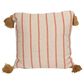 Teak Interiors 18" x 18" Abstract Throw Pillow with Tassels in Multicolor, , large