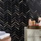 Soho Studio Giazza Portoro Black 4" x 8" on 10" x 13" Marble and Glass Mosaic Sheet, , large