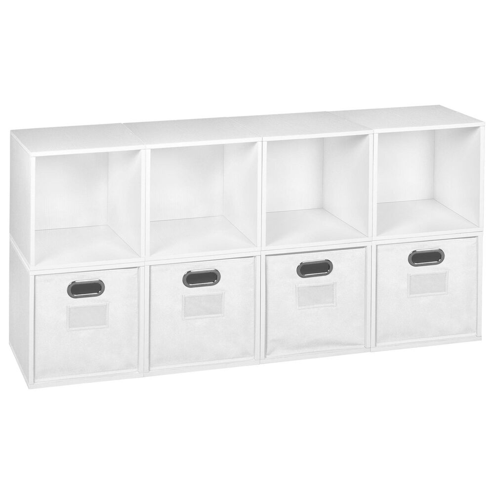 Regency Global Sourcing Niche Cubo 12-Piece Storage Set in White Wood Grain and White, , large