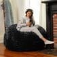Jaxx Saxx 4" Plush Bean Bag Chair in Black, , large