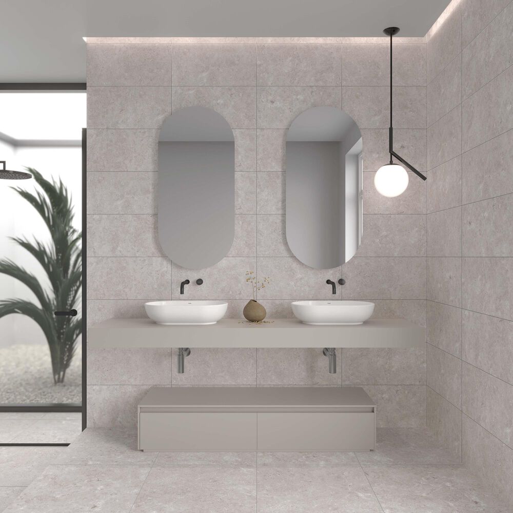 Emser Letrav Silver 12&quot; x 24&quot; Porcelain Tile, , large