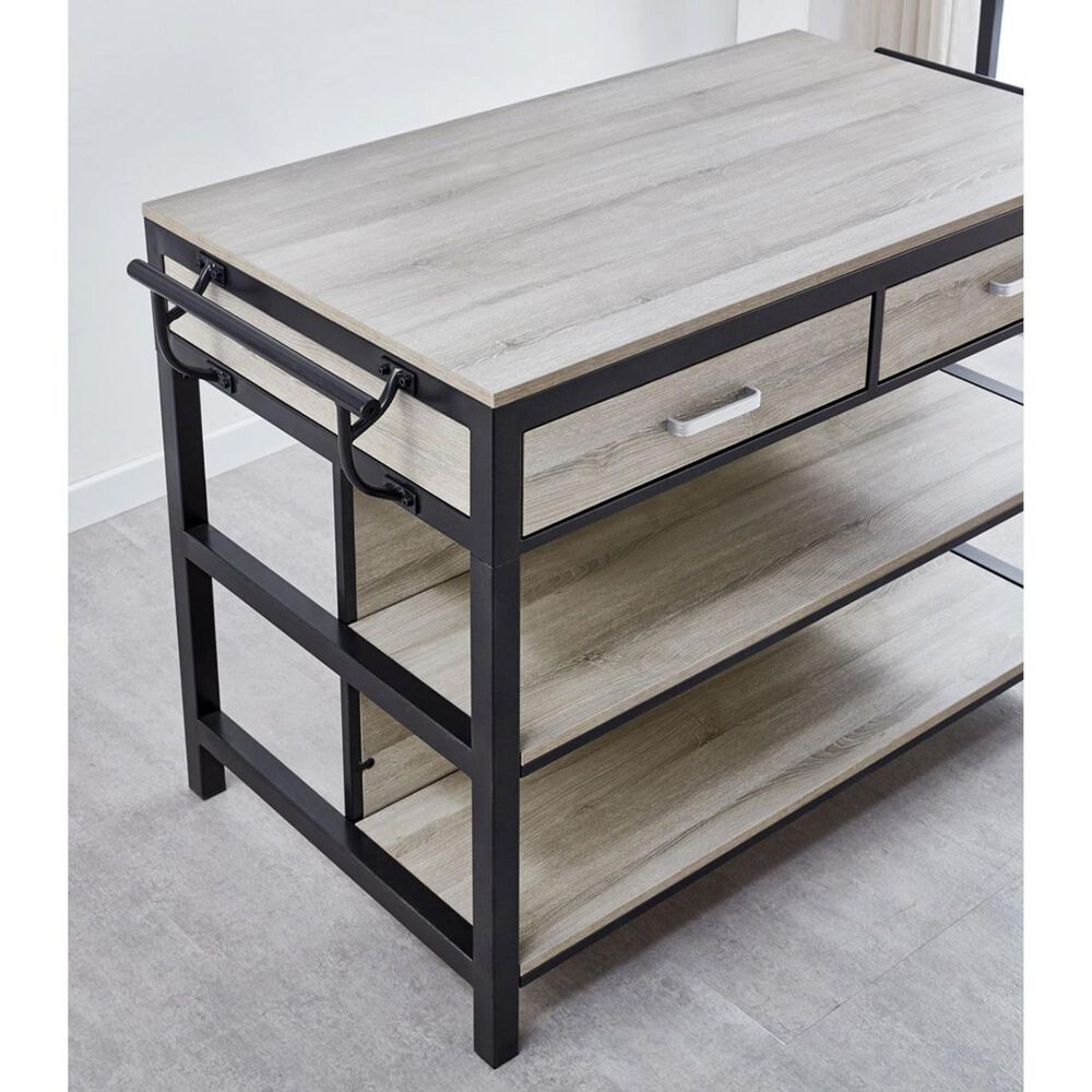 Crystal City Carson Counter Island in Gray and Black, , large