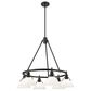 Golden Lighting Orwell 6-Light Chandelier with Opal Glass Shade in Matte Black, , large