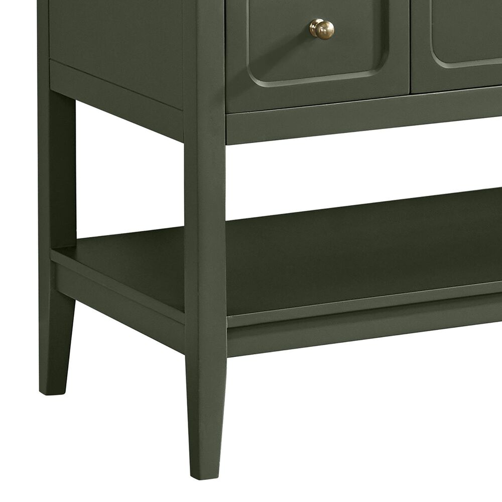 37B Ravello 36" Single Bathroom Vanity Cabinet in Deep Olive Green with Marble Top and Backsplash, , large