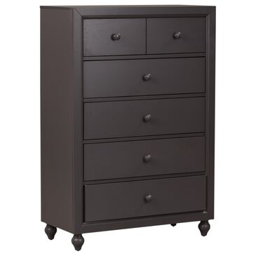 Belle Furnishings Cottage View 5 Drawer Chest in Dark Gray, , large