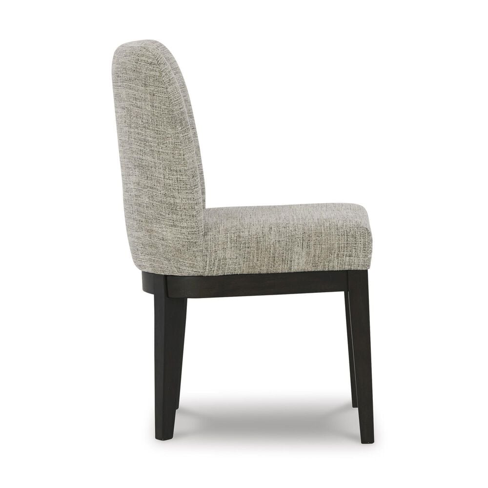 Millenium Burkhaus Side Chair with Beige and Brown Cushion in Dark Brown, , large