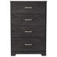 Ashley Belachime 4 Drawer Chest in Dark Charcoal, , large