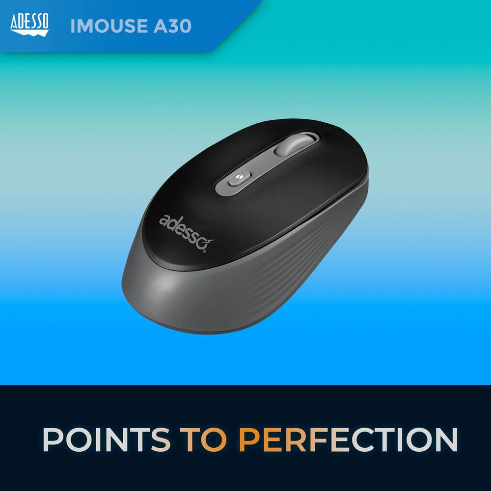 Adesso Wireless Mouse with AI Copilot Shortcut Button in Black, , large