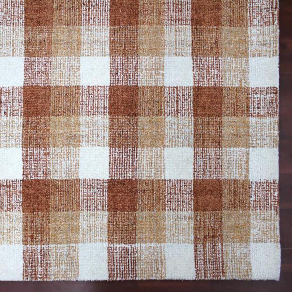 Amer Rugs Tartan 9&#39; x 13&#39; Orange Area Rug, , large