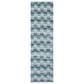 Safavieh Montauk Geometric 2"3" x 8" Turquoise and Multicolor Runner, , large