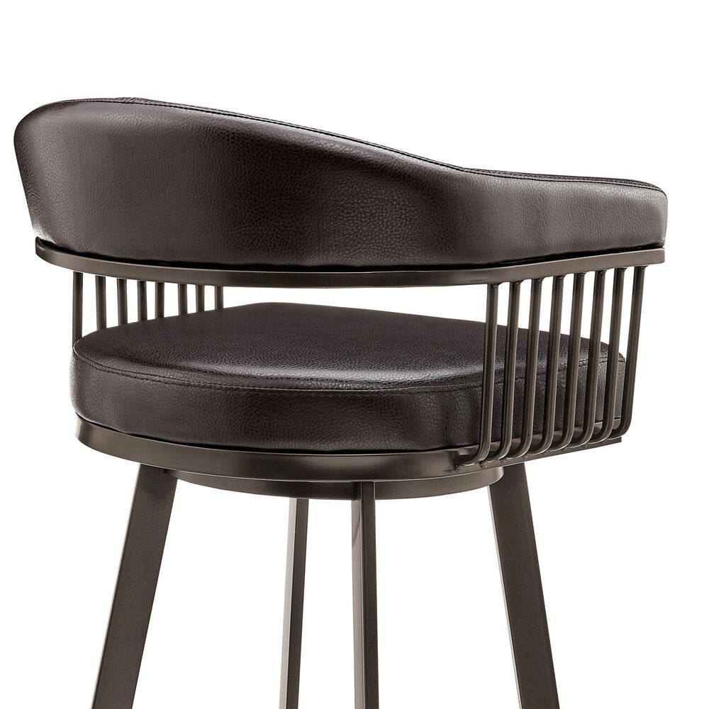 Blue River Bronson 30&quot; Swivel Barstool in Chocolate/Java, , large