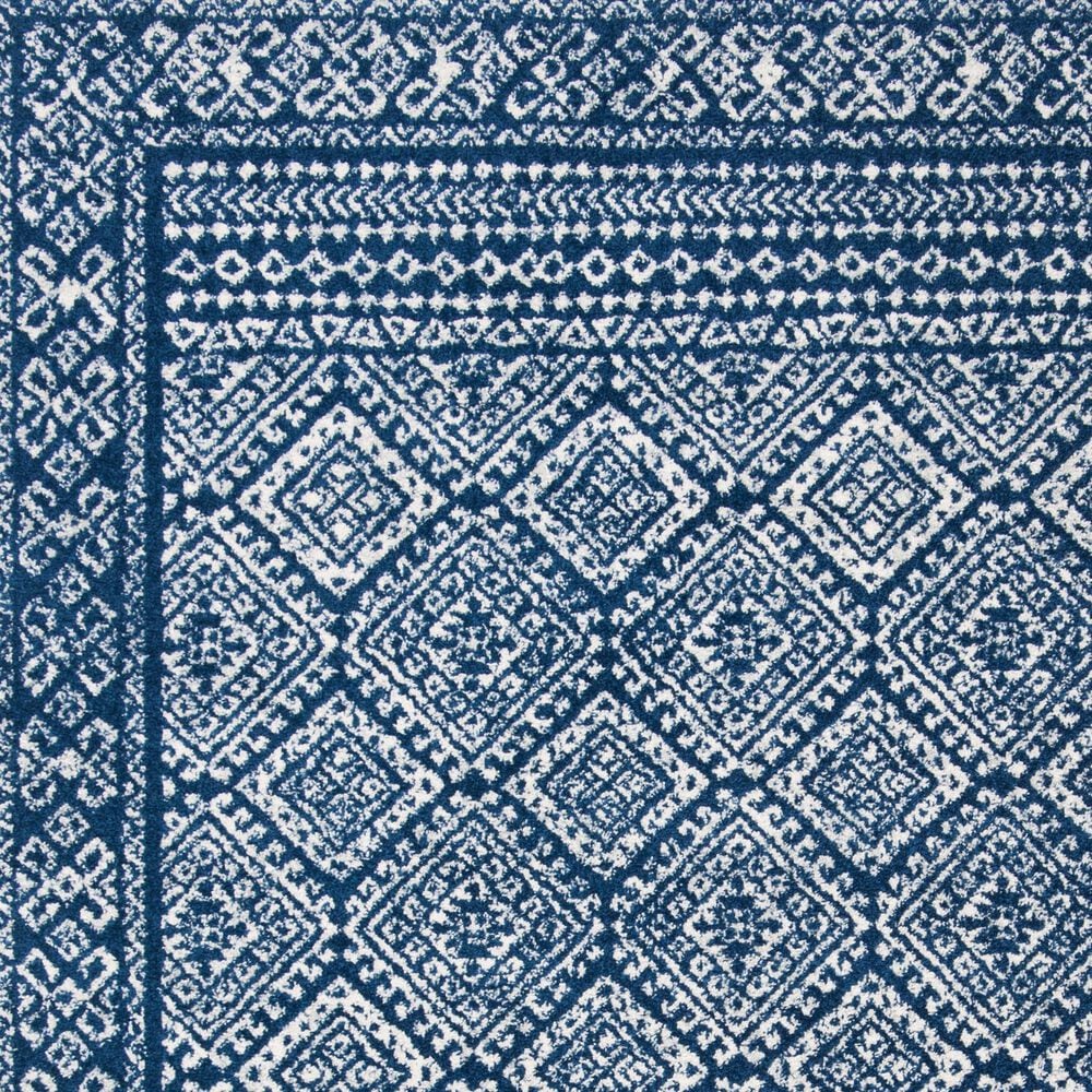 Safavieh Tulum  2&#39; x 8&#39; Ivory and Navy Runner, , large