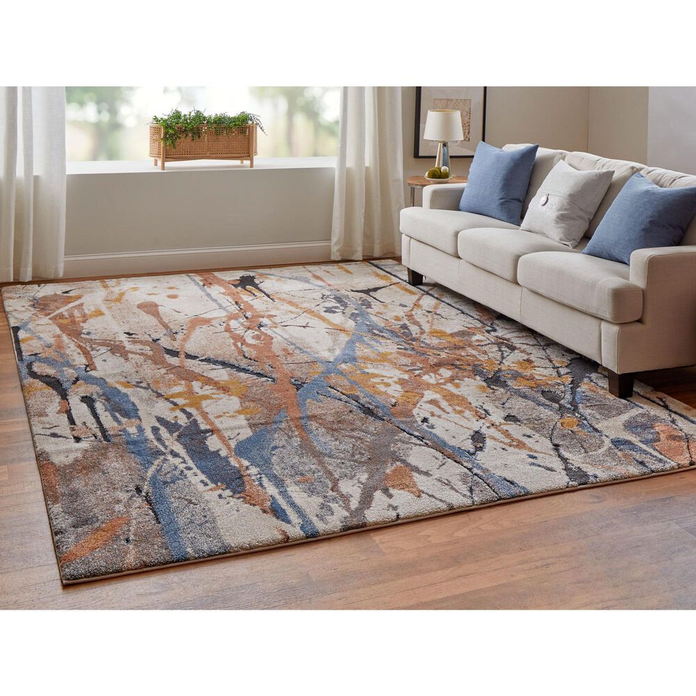 Feizy Gilmore Blue and Multicolor 9' x 12' Area Rug, , large