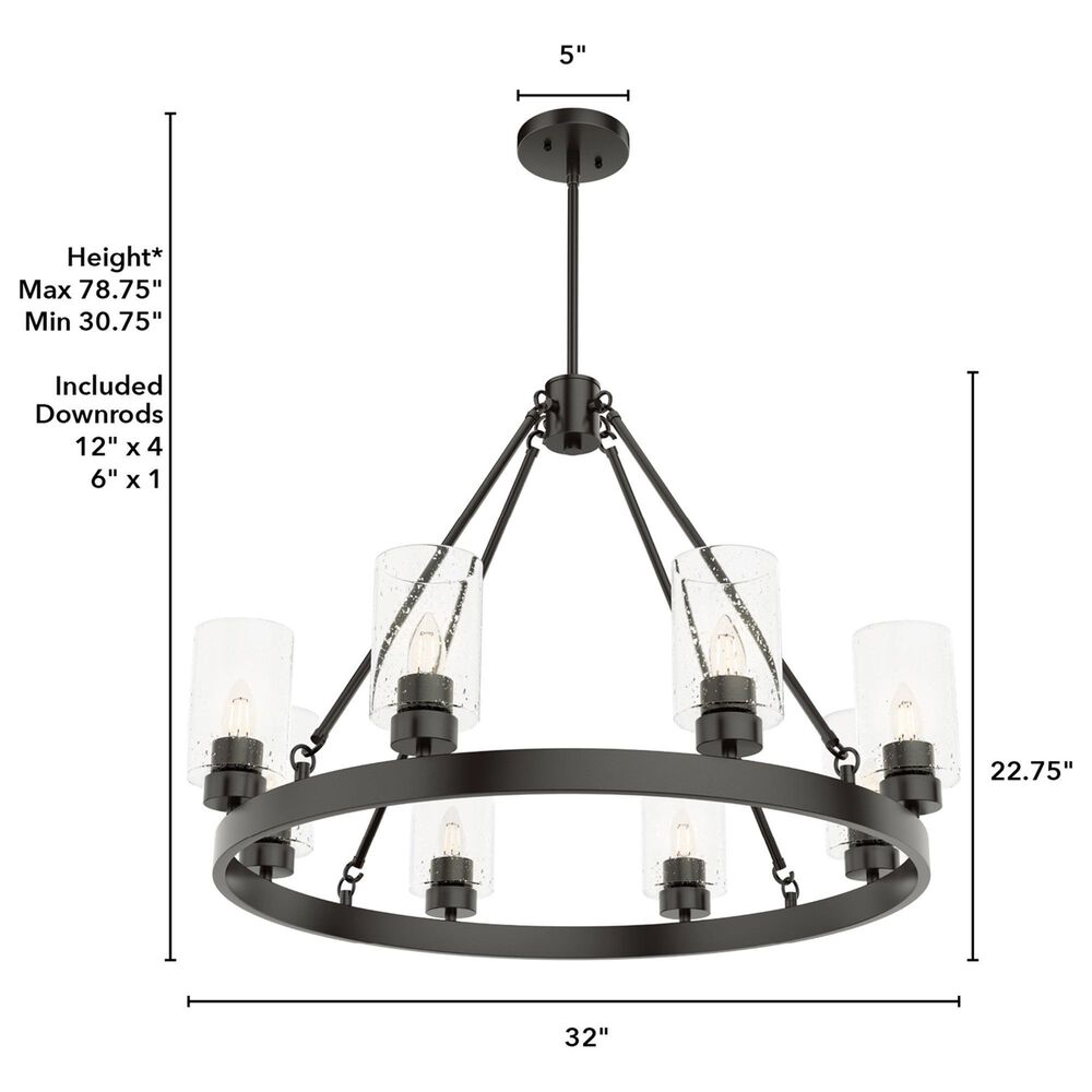 Hunter Hartland 8-Light Chandelier in Noble Bronze, , large