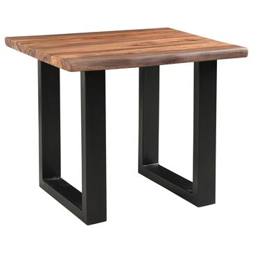 Linden Boulevard Brownstone II End Table in Nut Brown and Black, , large