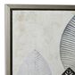 Maple and Jade 27" x 55" Leaf Canvas Wall Art with Frame in Black, Gray, Silver, Brown and Green, , large