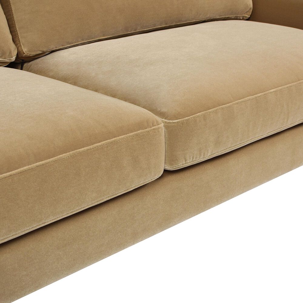 Jennifer Taylor Home Mason Stationary Sofa in Camel Brown Beige Velvet, , large