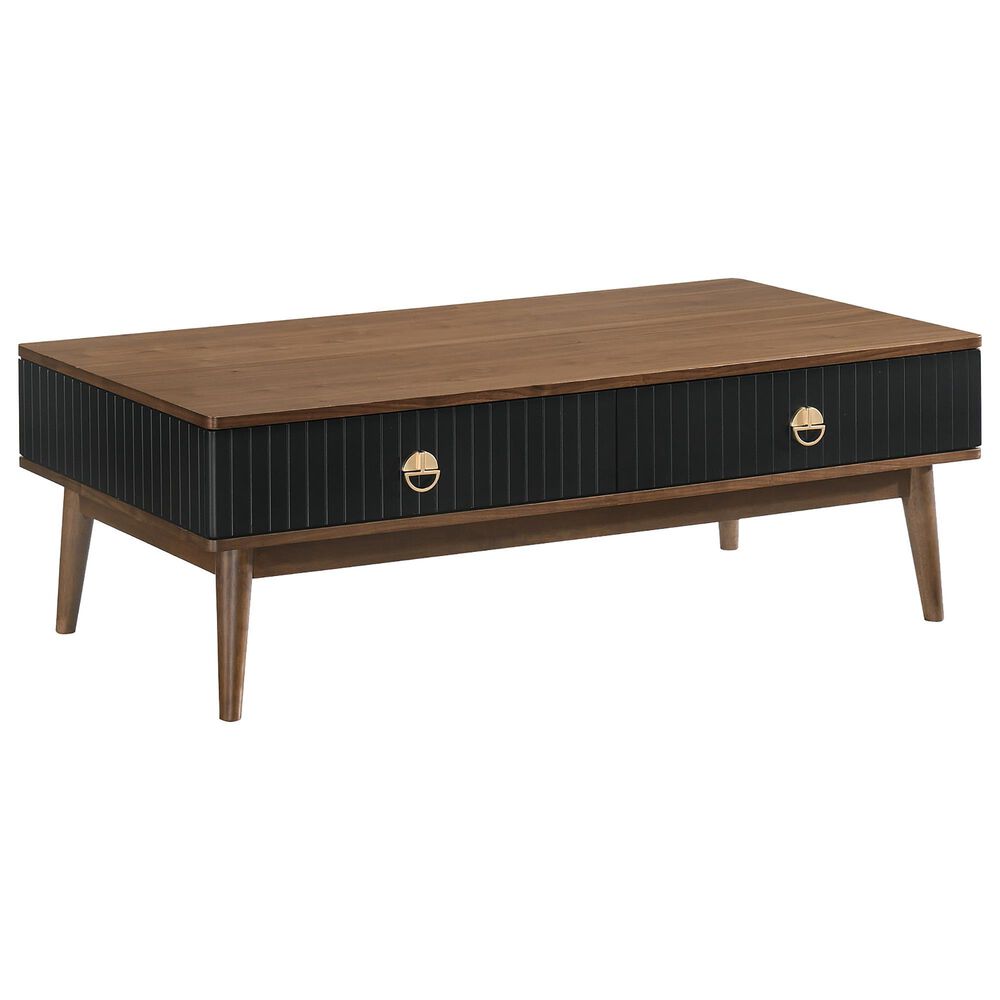 Blue River Amigo Coffee Table in Black/Walnut, , large