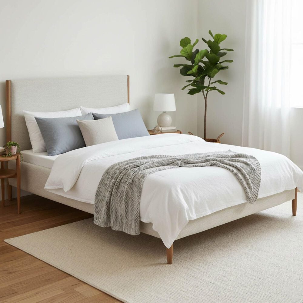37B Kamelia Queen Platform Bed in Sand, , large