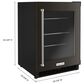 KitchenAid 24" Undercounter Refrigerator with Glass Door in Black Stainless Steel, , large