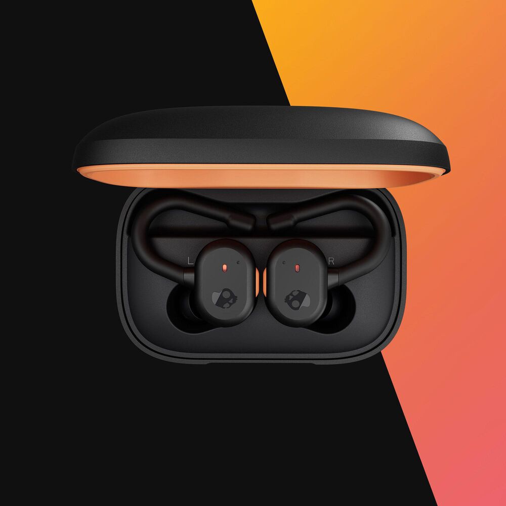 Skullcandy Push Active True Wireless Earbuds in Black and Orange, , large
