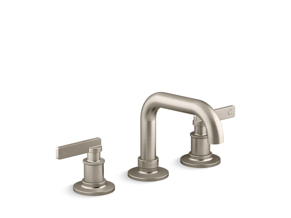 Kohler Castia Widespread Bathroom Sink Faucet in Vibrant Brushed Nickel, , large