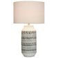 Flair Industries Patterned Table Lamp in White and Gray, , large