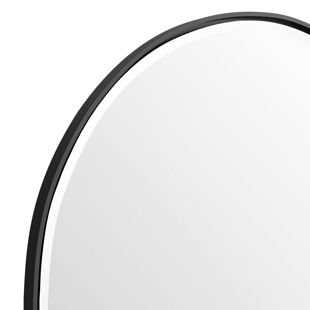 James Martin Rohe 24&quot; Arched Mirror in Matte Black, , large