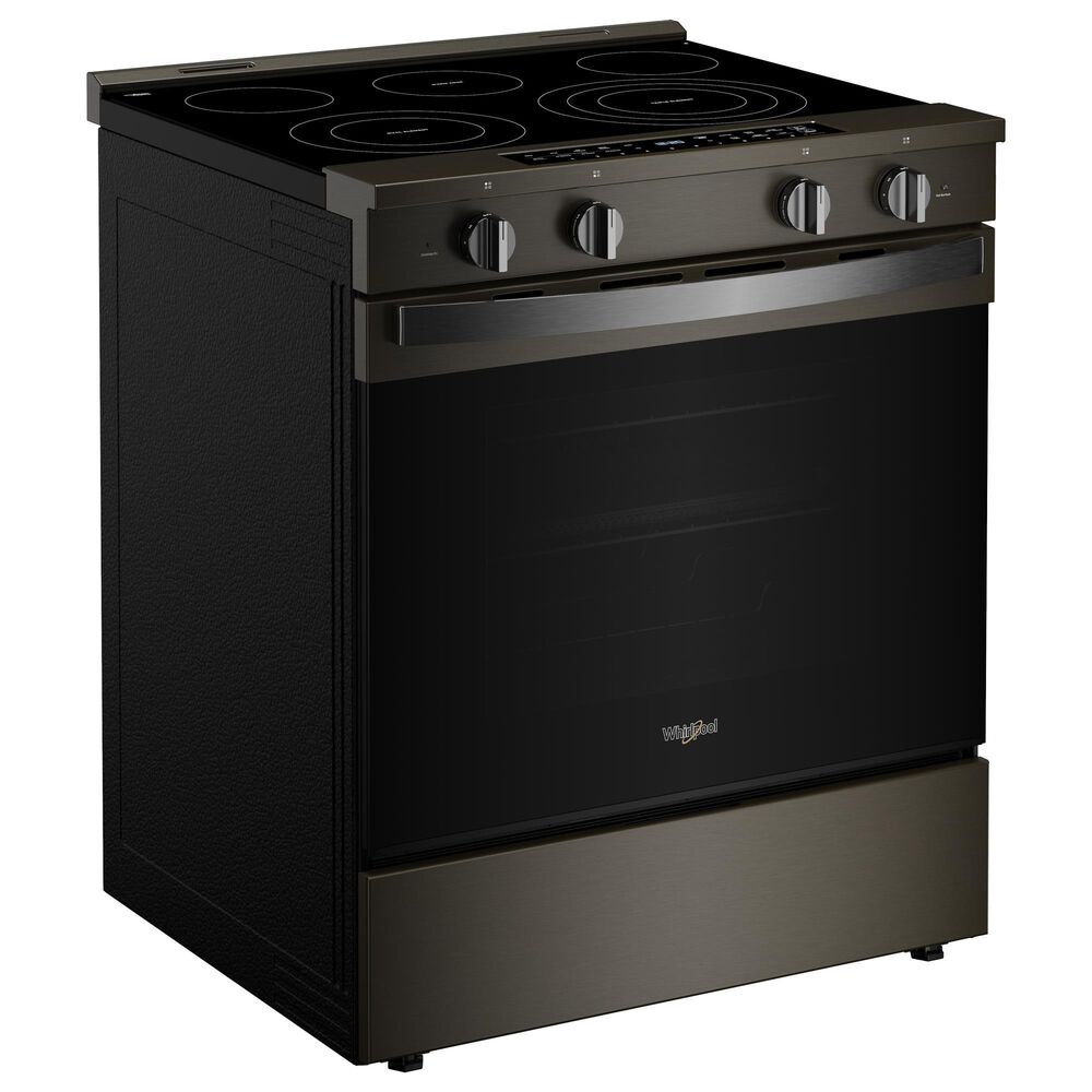 Whirlpool 5.3 Cu. Ft. Slide-In Electric Range in Black Stainless Steel, , large