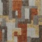 Dalyn Rug Company Aero Orange, Silver, Beige and Grey 5"3" x 7"7" Area Rug, , large