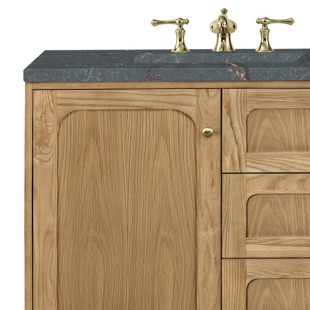 James Martin Vanities Laurent 36" Single Bathroom Vanity in Light Natural Oak with 3 cm Parisien Bleu Quartz Top and Rectangular Sink, , large