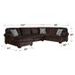 Ashley Kimlee 3-Piece Stationary Left Arm Facing Sectional with Chaise in Chocolate, , large