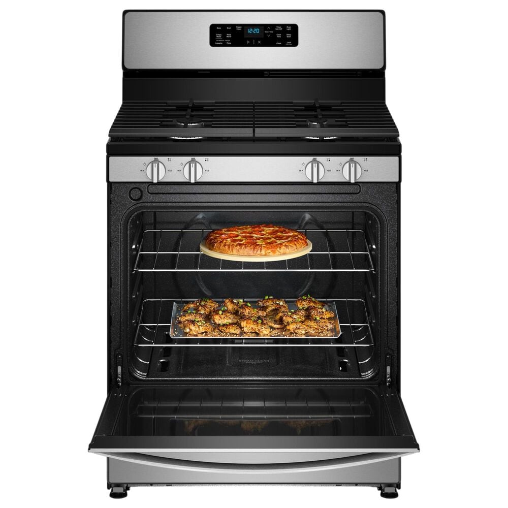 Whirlpool 5.1 Cu. Ft. Gas Range with Crispy Mode and Dishwasher Safe Grates in Stainless Steel, , large