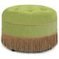Jennifer Taylor Home Yolanda Standard Ottoman in Bright Chartreuse and Ivory, , large
